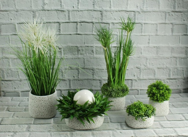 Ceramiczna osłonka do doniczek biała w kropki, doniczka do kwiatów